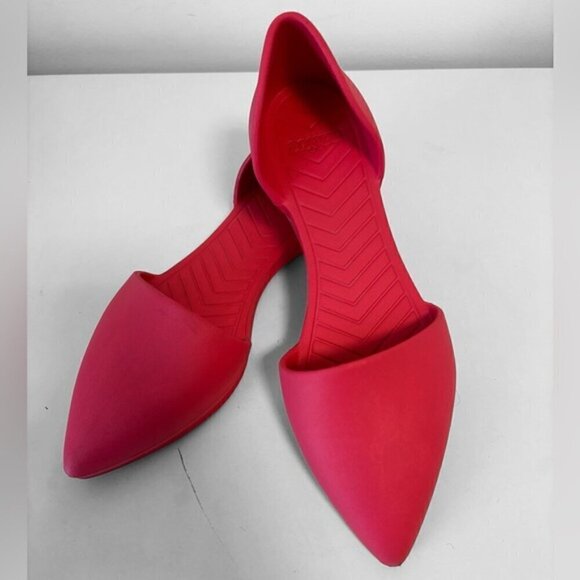 Native D'Orsay Audrey hot pink EVA FlatsPoint Toe Size 6 Washable Slip On - Picture 5 of 10